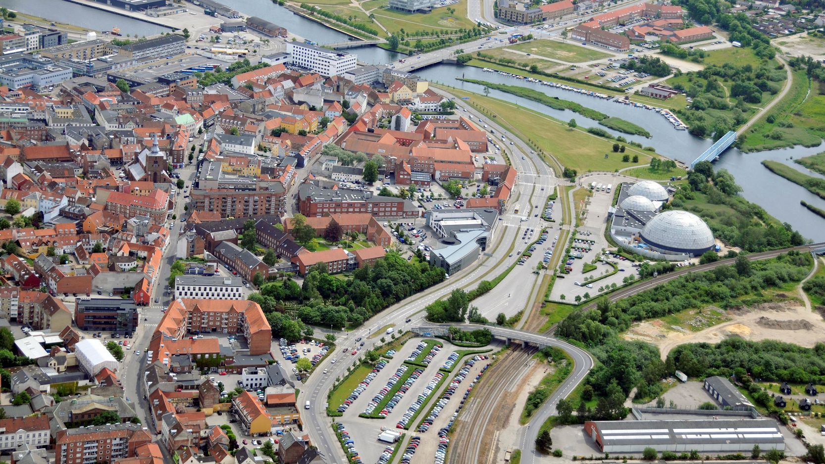 Luftfoto af Randers