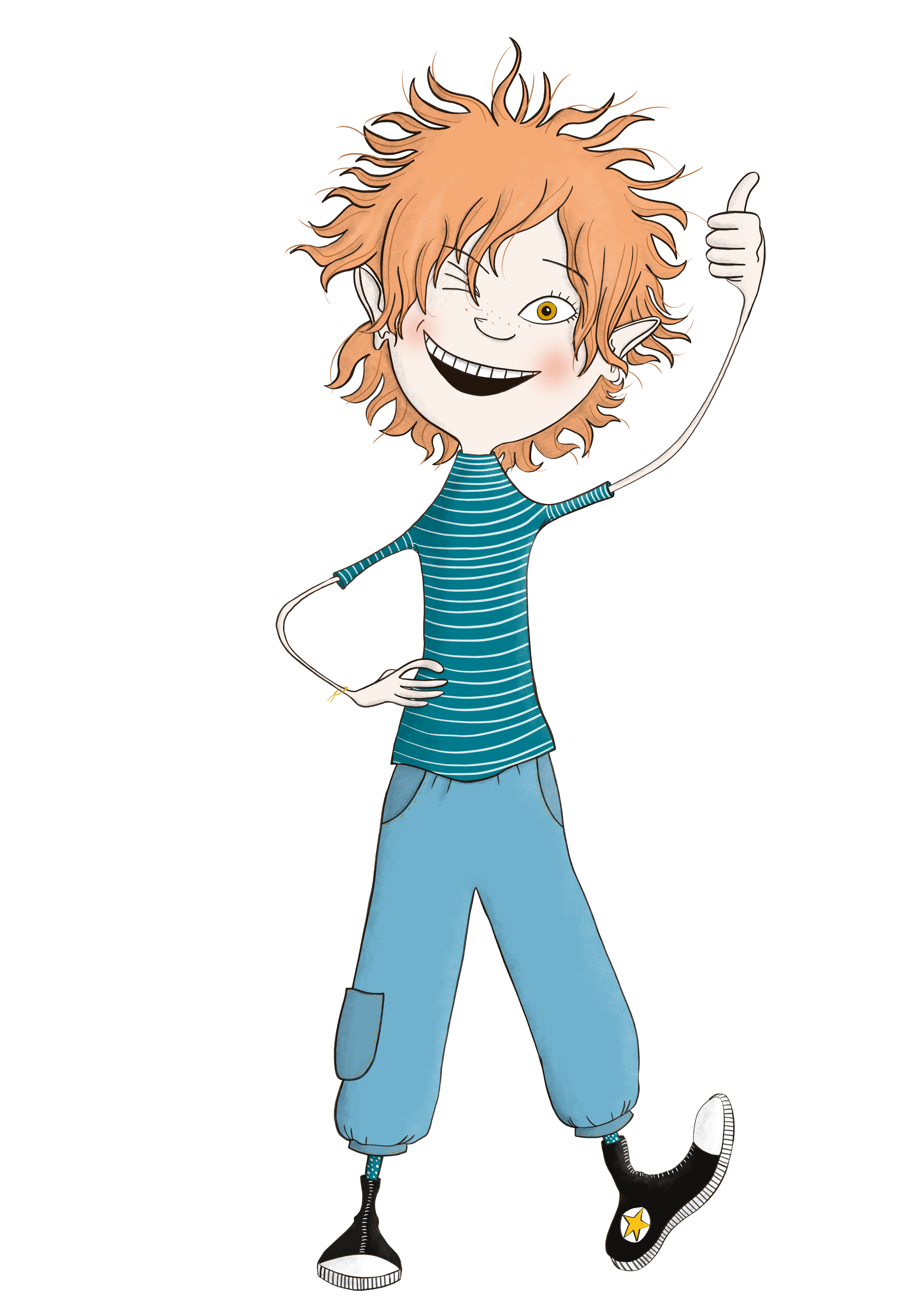 Frida giver tommel op